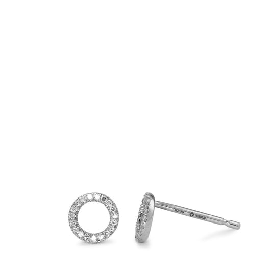 Ohrstecker 585/14 K Weissgold Diamant 0.06 ct, w-si Ø5.5 mm