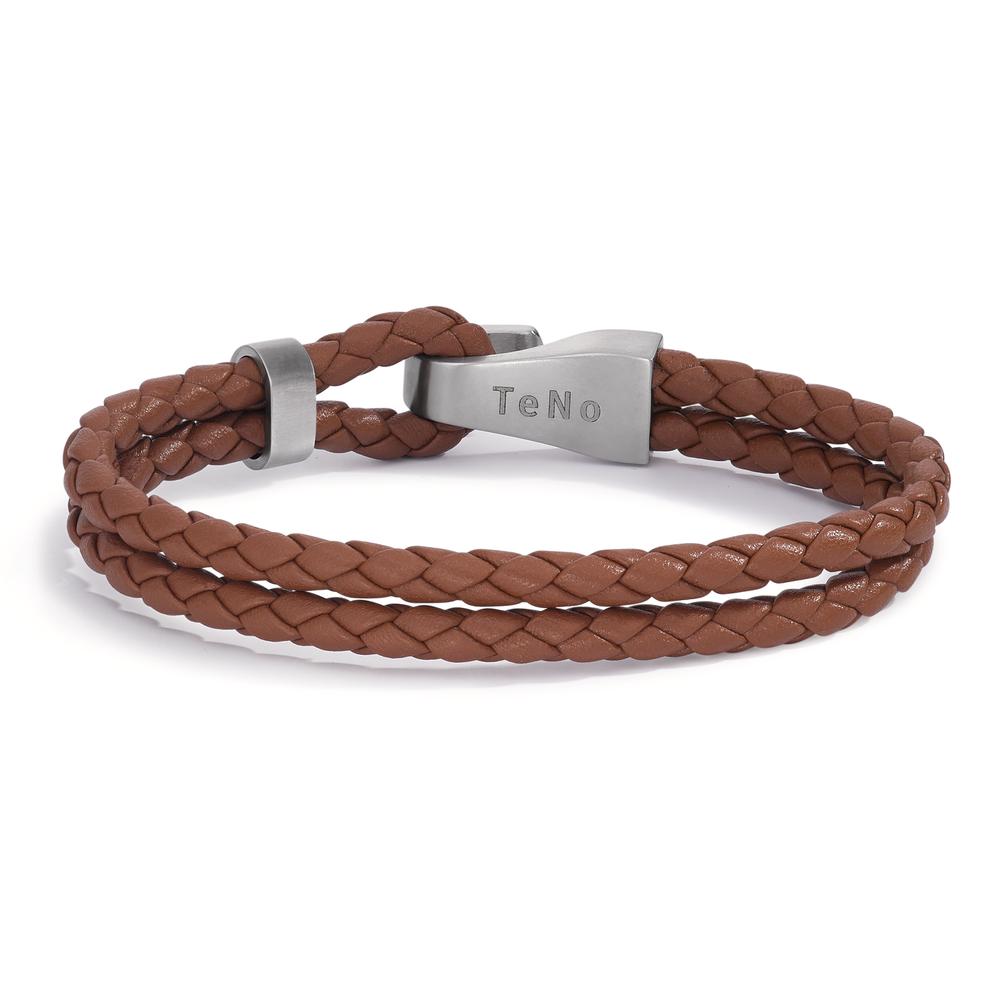 Lederarmband Vadino Havana Brown mit Edelstahl-Knebelverschluss