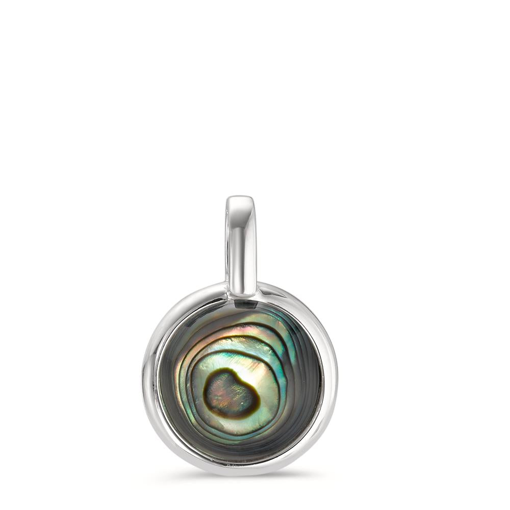 Anhänger Silber Abalone rhodiniert Ø14 mm