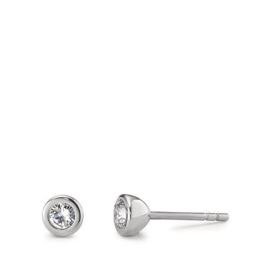 Ohrstecker Joy Edelstahl mit Crystal White Zirkonia, Ø5mm