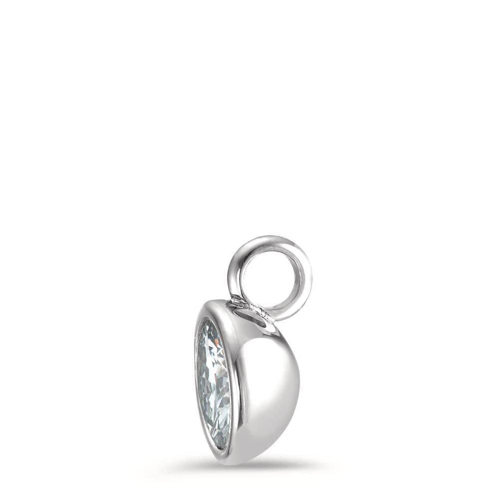 Charm-Anhänger Joy Edelstahl mit Crystal White Zirkonia, Ø9.5mm