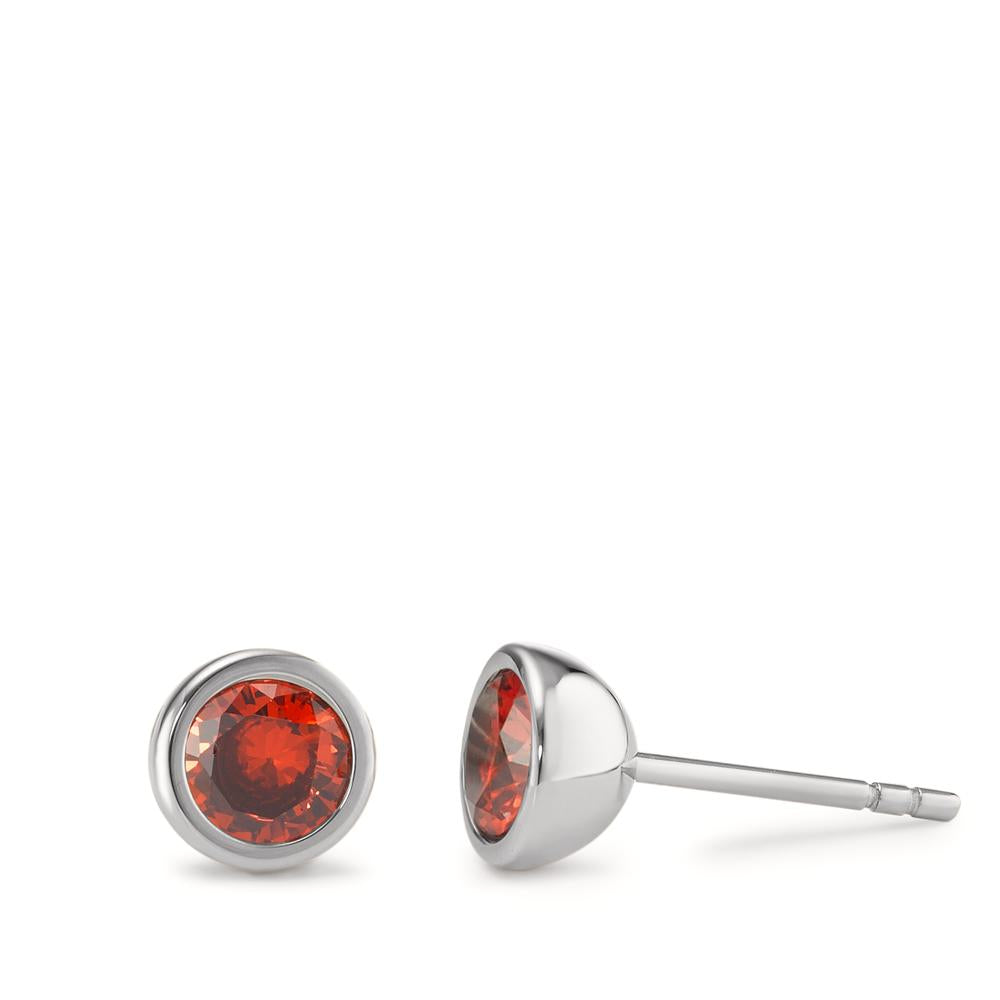 Ohrstecker Joy Edelstahl mit Mandarine Zirkonia, Ø7mm