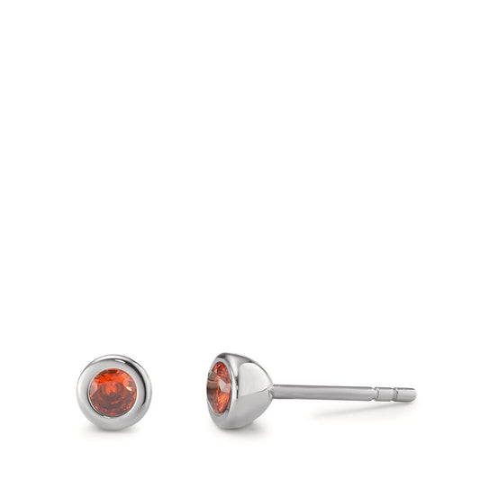 Ohrstecker Joy Edelstahl mit Mandarine Zirkonia, Ø5mm