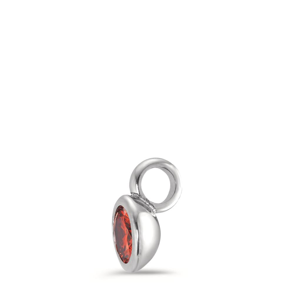 Charm-Anhänger Joy Edelstahl mit Mandarine Zirkonia, Ø7mm