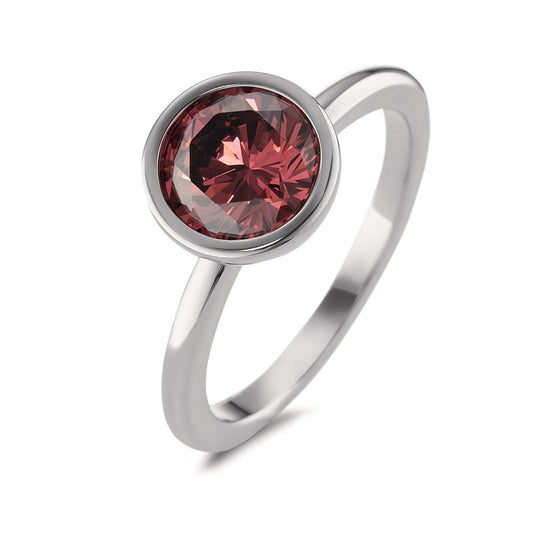 Ring Joy Edelstahl mit Scarlet Red Zirkonia, Ø9.5mm