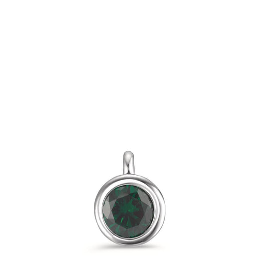 Charm-Anhänger Joy Edelstahl mit Jungle Green Zirkonia, Ø7mm