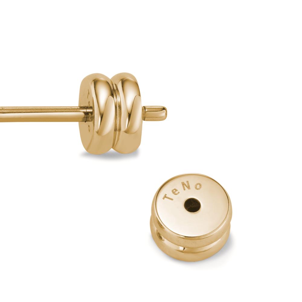 Ohrstecker Joy Gold aus Edelstahl mit Crystal White Zirkonia, Ø5mm