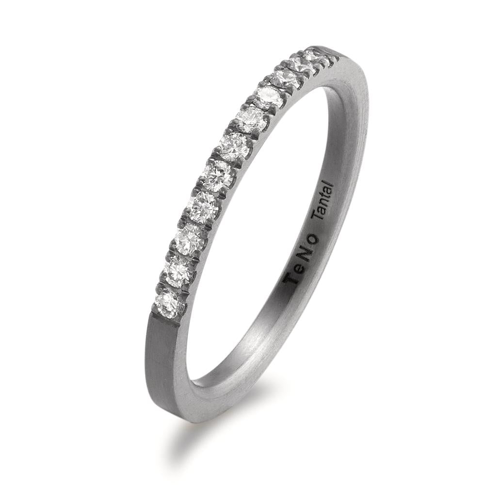 Memory Ring Tantal Diamant 0.22 ct, 11 Steine, w-si