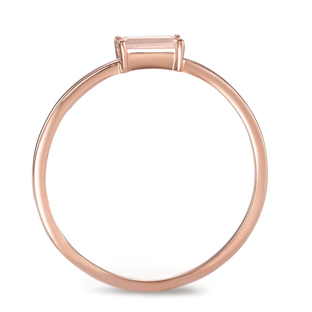 Solitär Ring 375/9 K Rosegold Rosenquarz Baguette