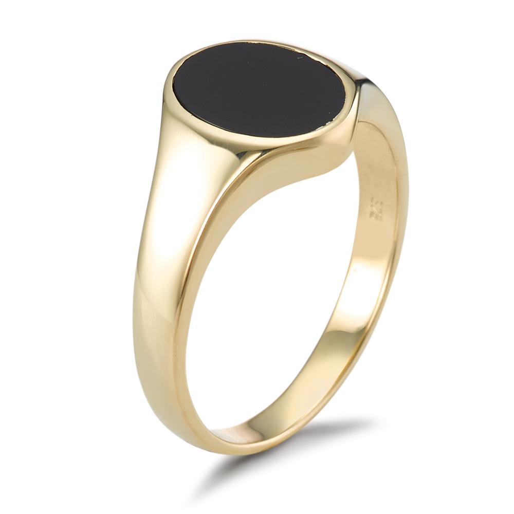 Fingerring 375/9 K Gelbgold Onyx