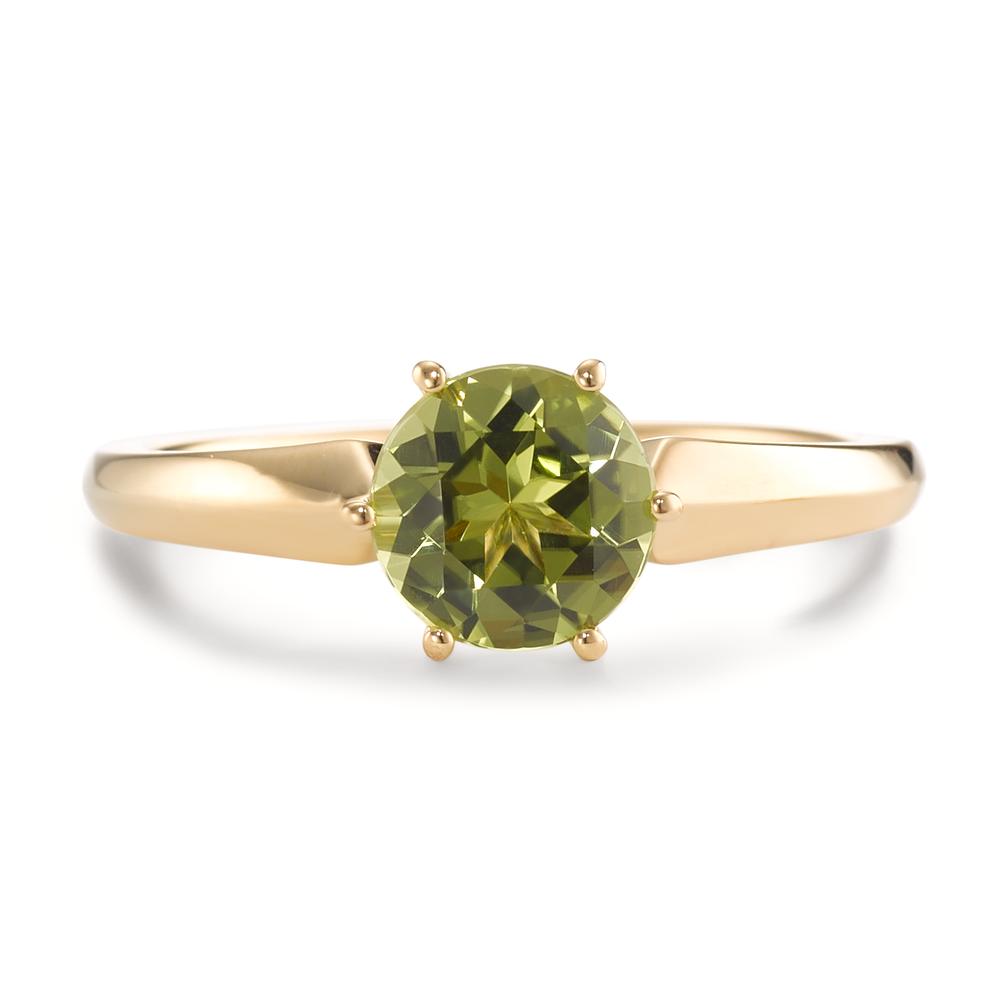 Fingerring 750/18 K Gelbgold Peridot