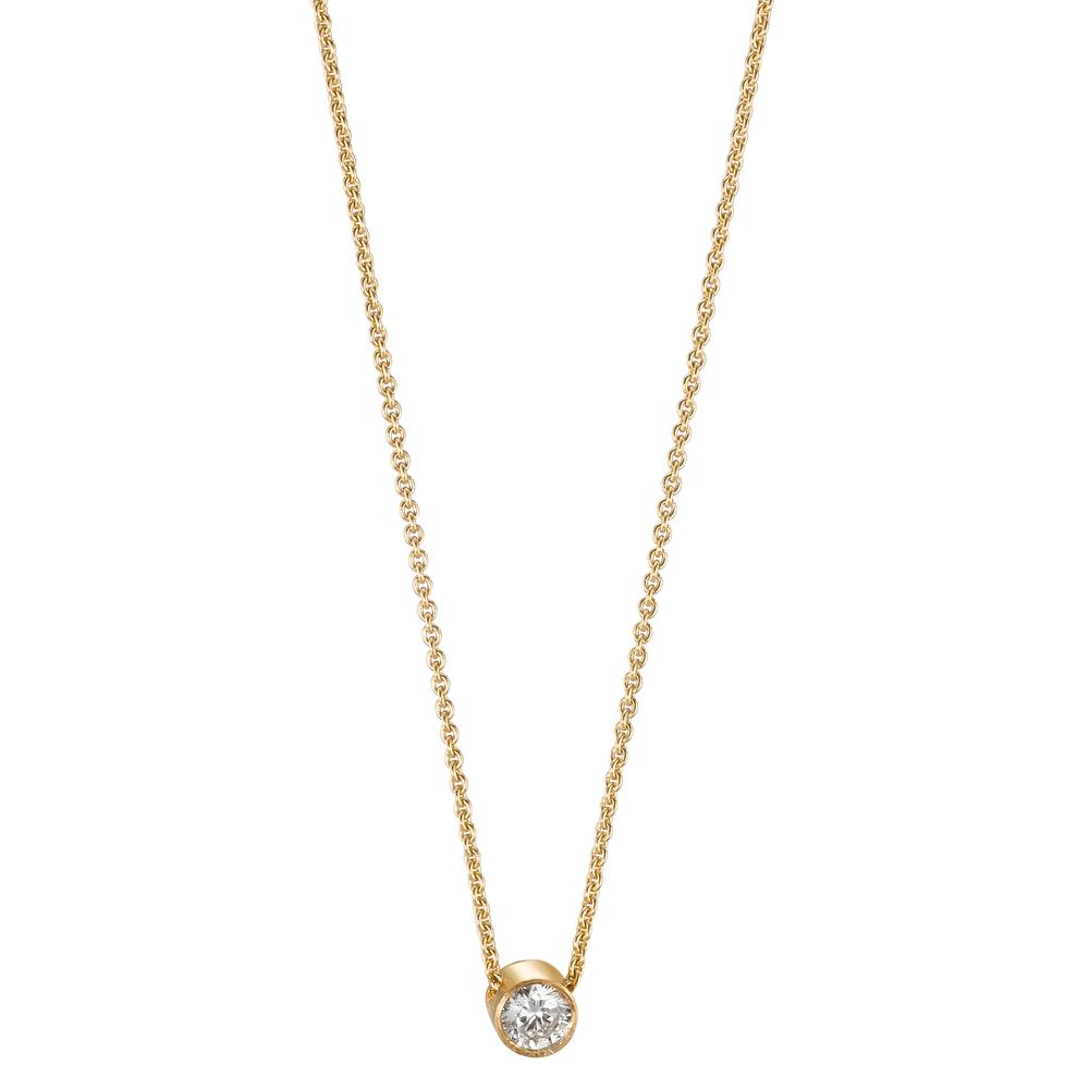 Collier 750/18 K Gelbgold Diamant 0.06 ct, w-si verstellbar