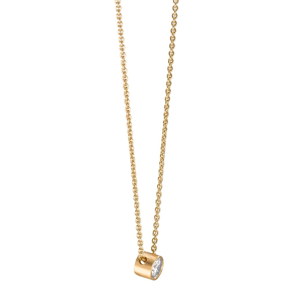 Collier 750/18 K Gelbgold Diamant 0.06 ct, w-si verstellbar