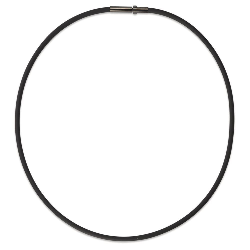 Kautschuk Collier Nexus Ø3mm mit schwarzem Clipverschluss, 45cm