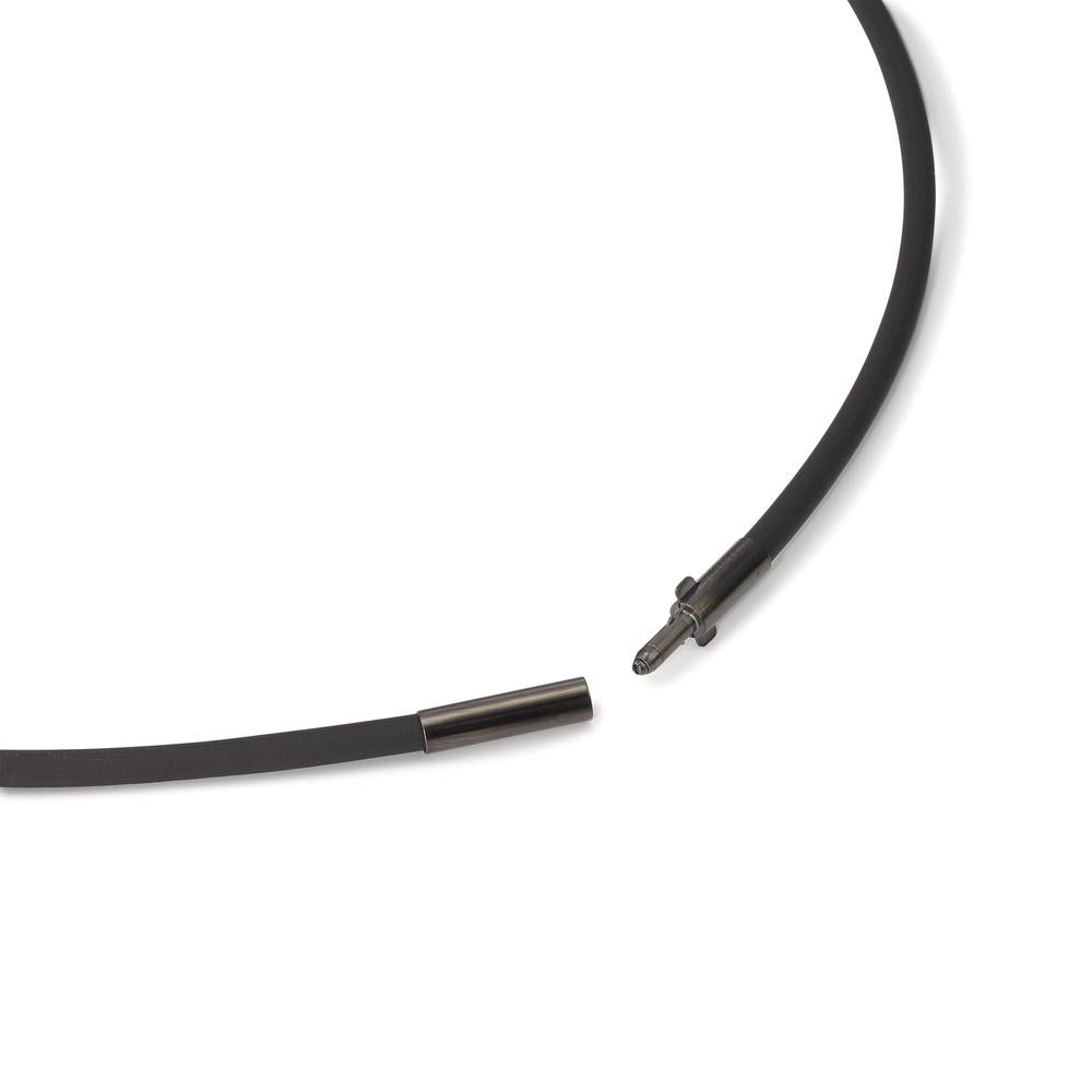 Kautschuk Collier Nexus Ø3mm mit schwarzem Clipverschluss, 45cm