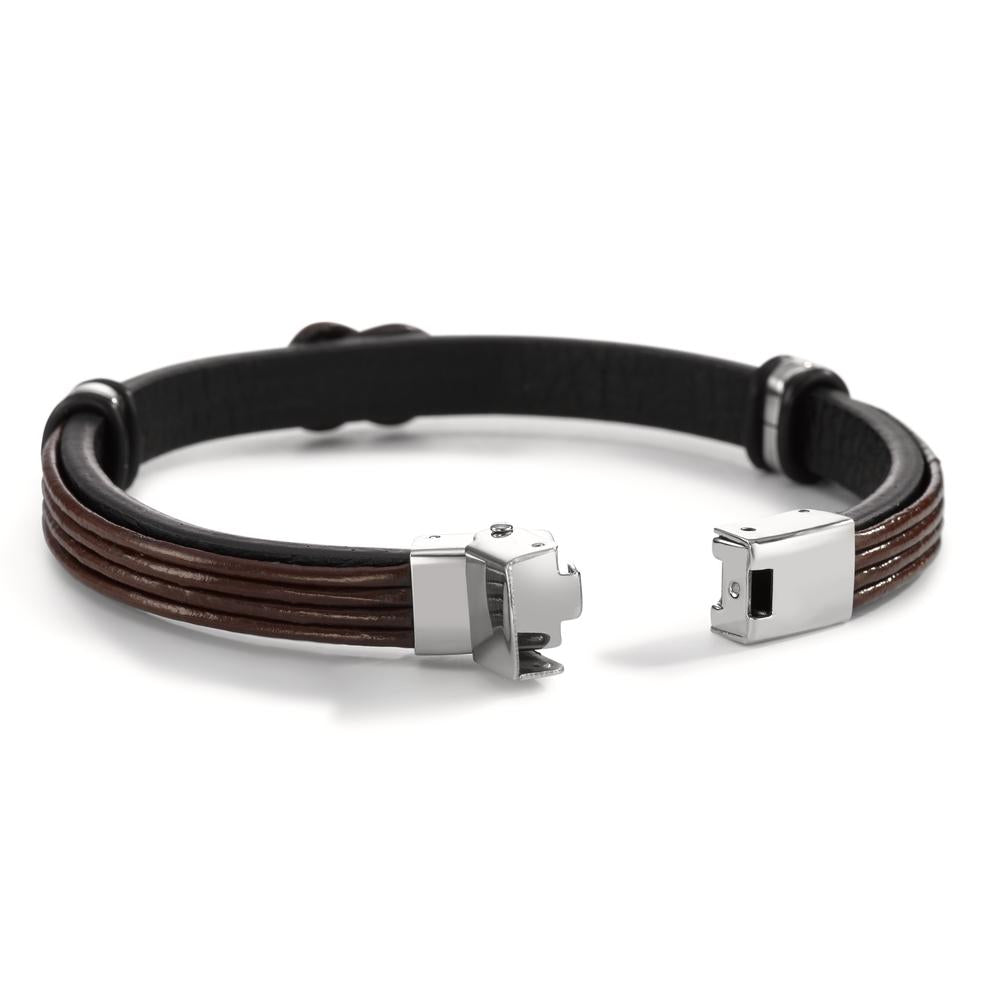 Armband Leder, Edelstahl