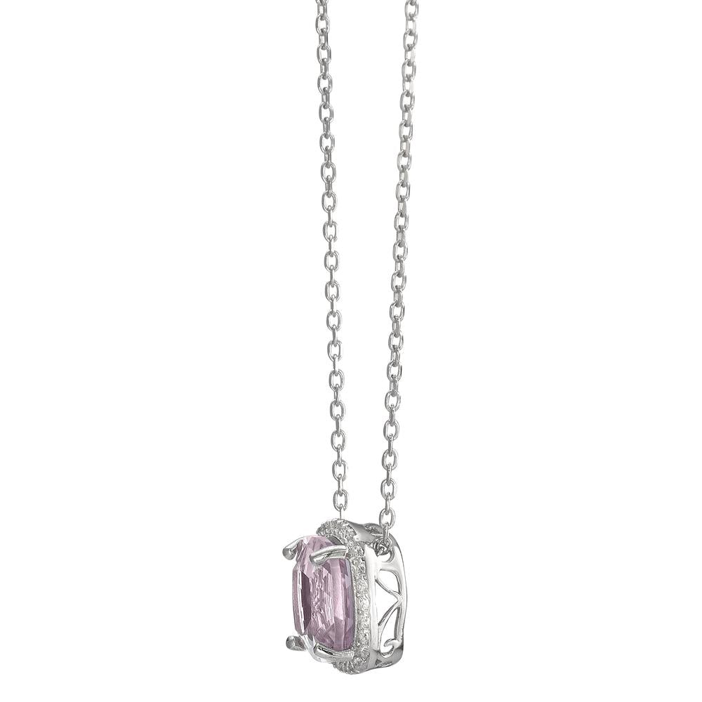 Collier Silber Amethyst rhodiniert 40-45 cm verstellbar