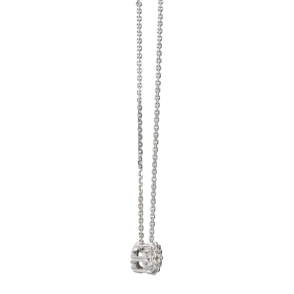 Collier 750/18 K Weissgold Zirkonia 7 Steine 41 cm