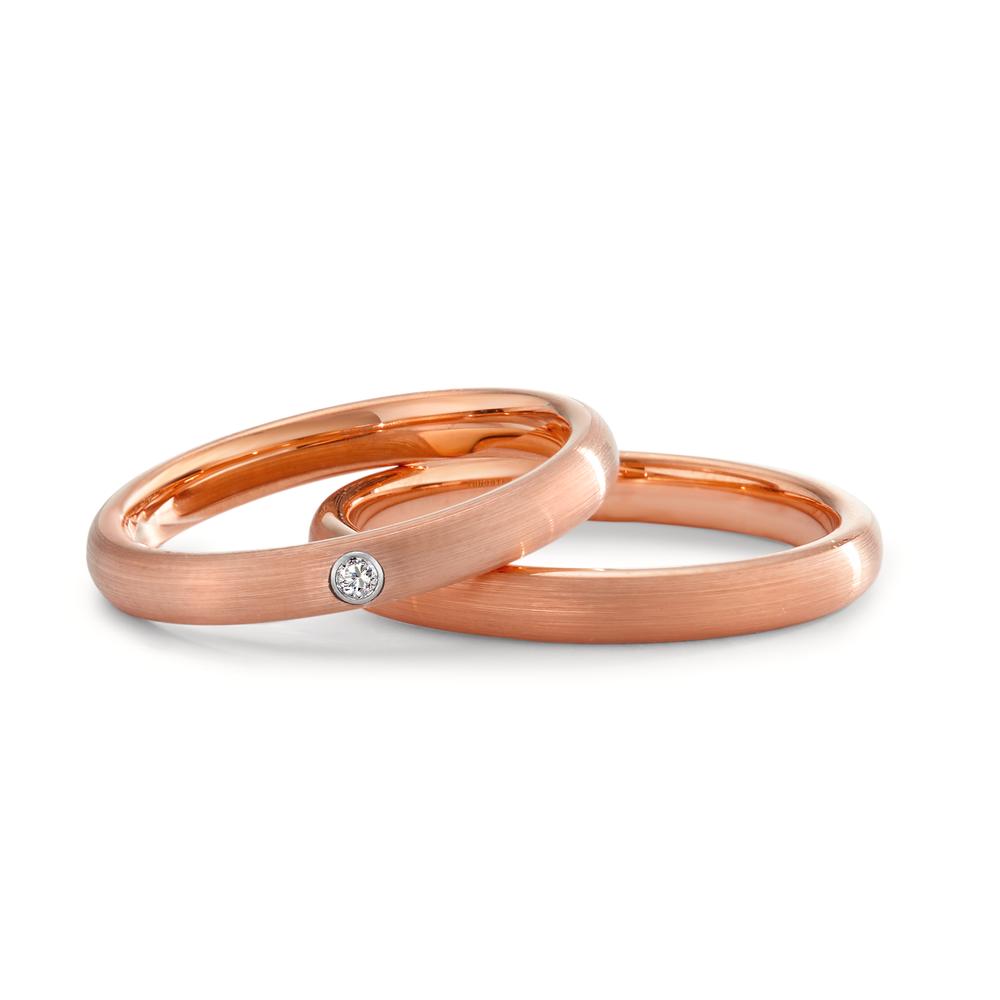 Partnerring Wolfram Zirkonia rosé IP beschichtet