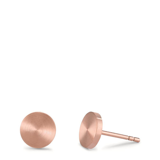 Ohrstecker Pura Rosé aus Edelstahl mit Comfort-Steckverschluss, Ø8mm