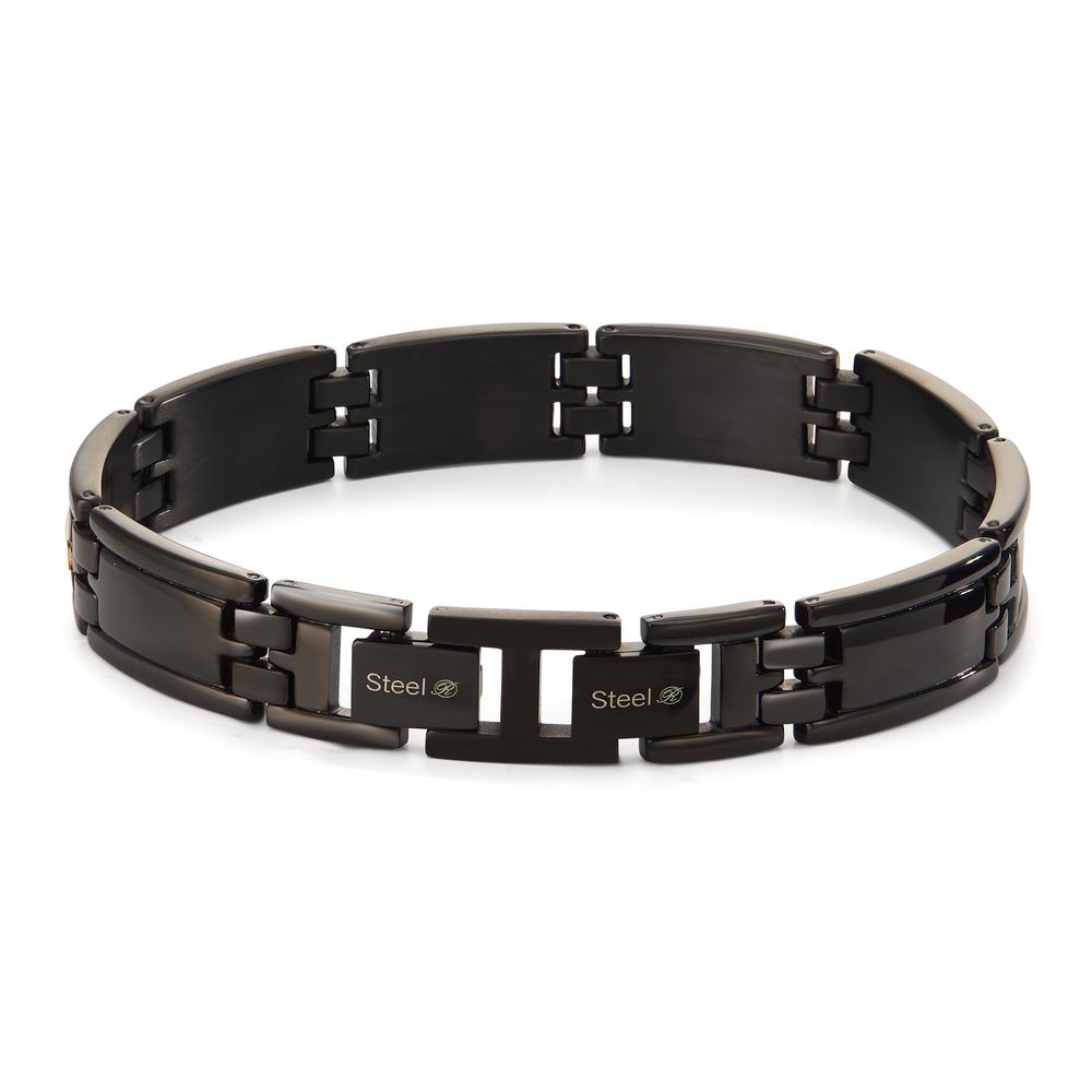 Armband Edelstahl, Carbon schwarz IP beschichtet verstellbar