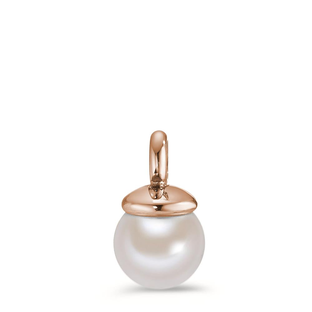 Pearl Drop Anhänger Arya, Edelstahl-Rosé mit Muschelperle, Ø7mm