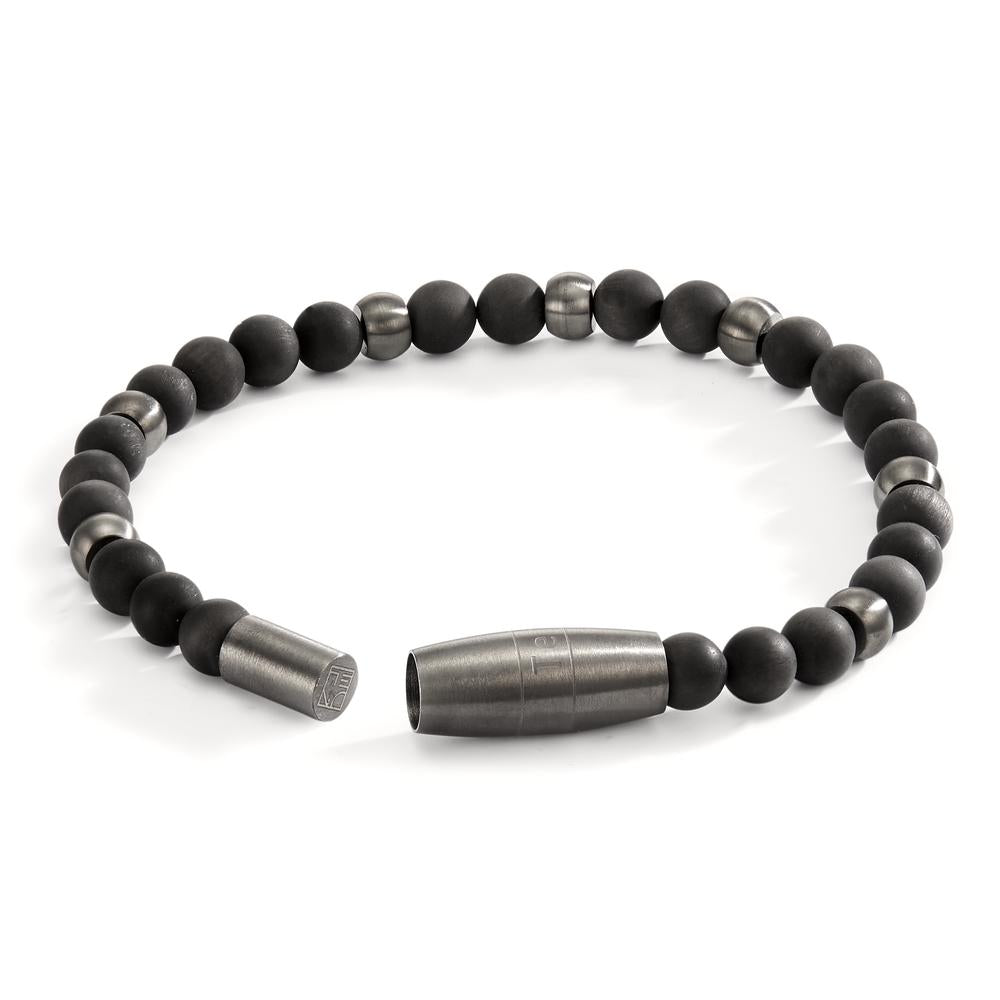 Armband Cosmopol Edelstahl Lava Grey mit Carbon und Magnetverschluss