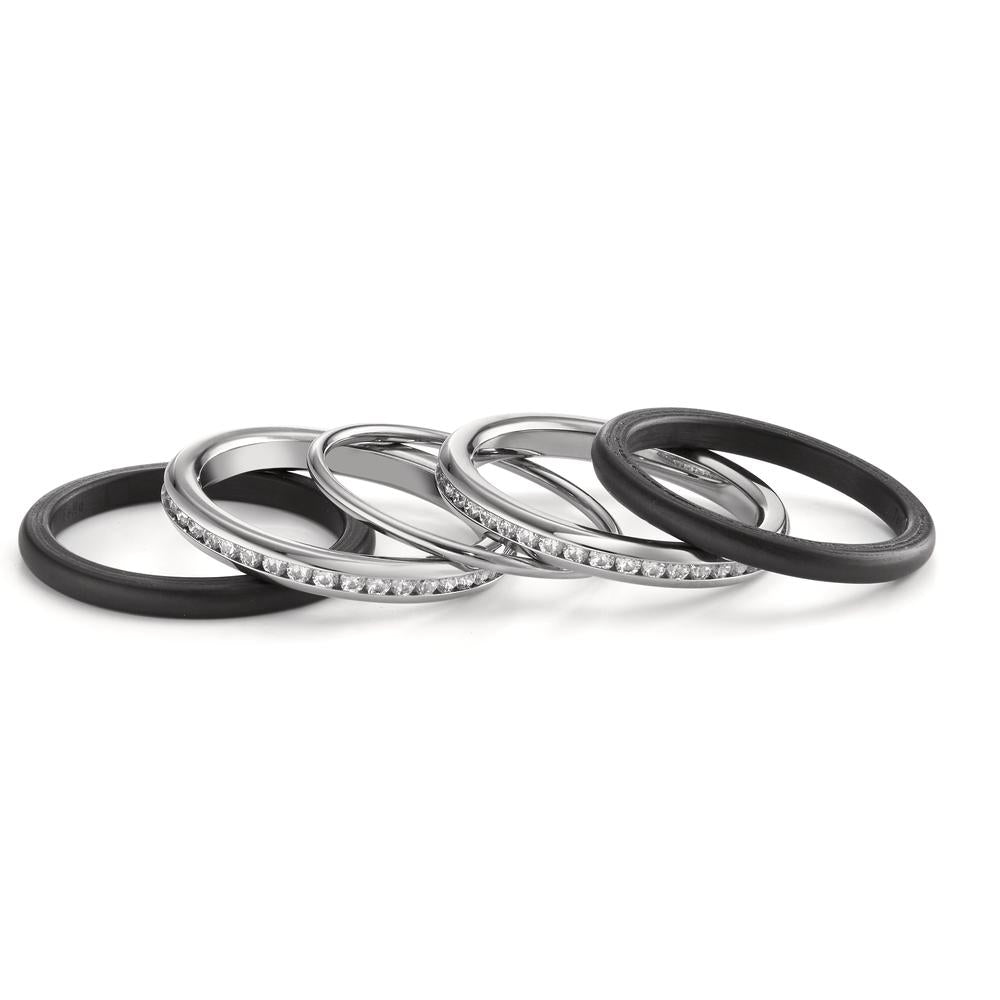 Memory Ring Edelstahl Zirkonia