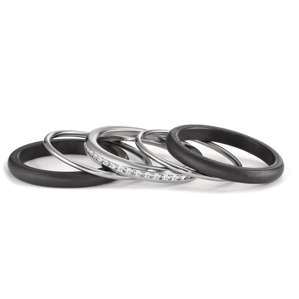 Memory Ring Edelstahl Zirkonia