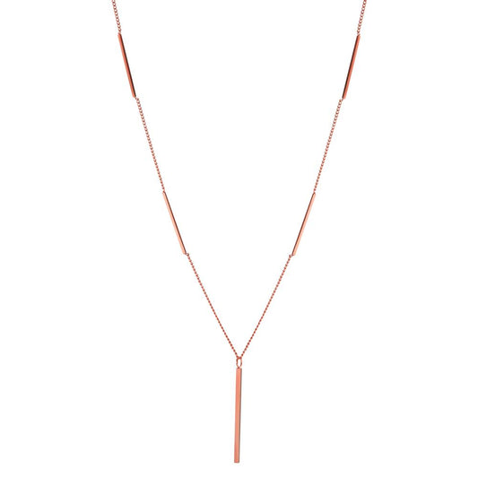 Collier Edelstahl rosé IP beschichtet verstellbar