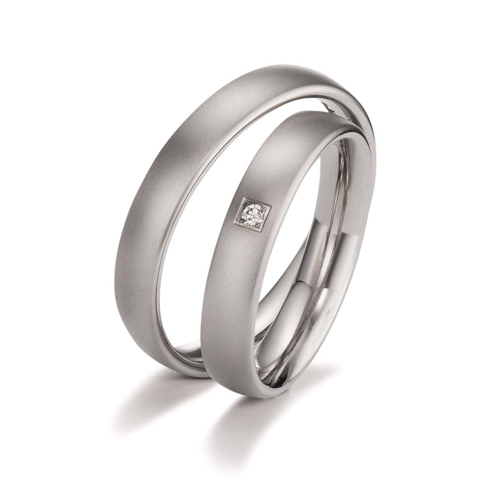 Partnerring Titan Diamant 0.02 ct, w-si