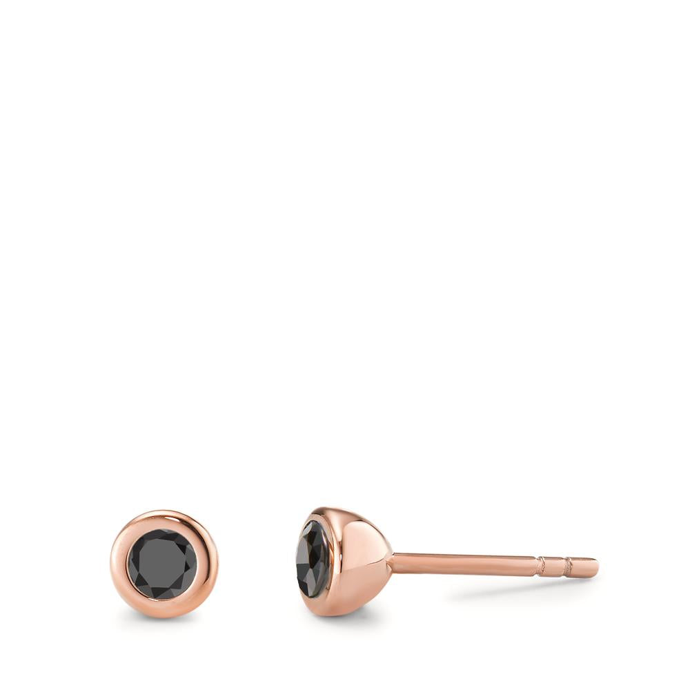 Ohrstecker Joy Roségold mit Zirkonia Ultra Black, Ø5mm