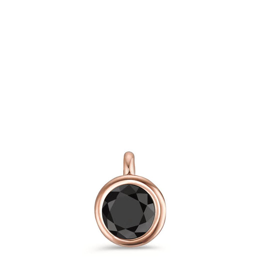 Charm-Anhänger Joy Roségold mit Zirkonia Ultra Black, Ø7mm