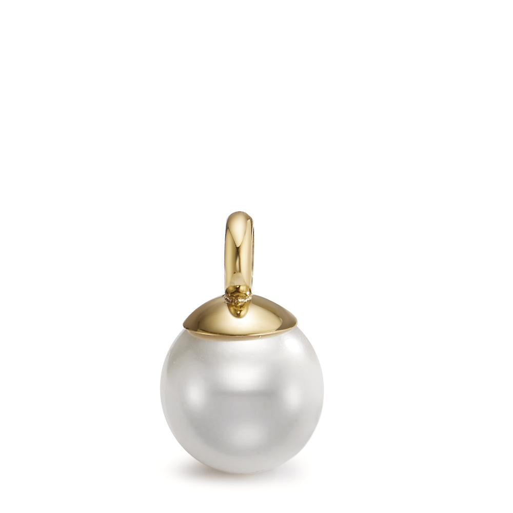 Pearl Drop Anhänger Arya, Edelstahl-Gold IP mit Muschelperle Ø9mm