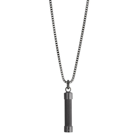 Signature Kette Pendulum aus Carbon mit Edelstahl in Lava Grey 60 cm