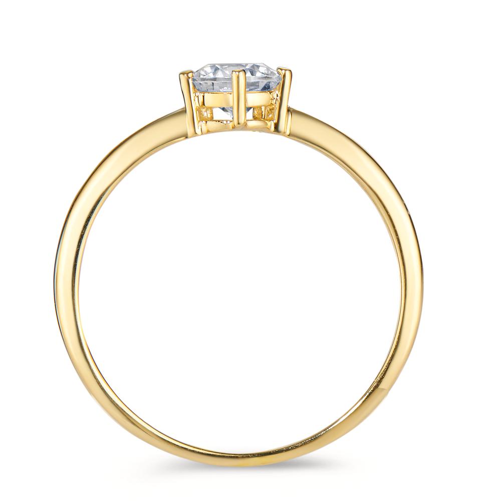 Solitär Ring 750/18 K Gelbgold Zirkonia Ø5.5 mm