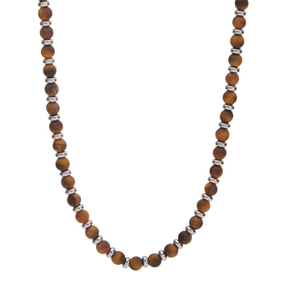 Collier Edelstahl Tigerauge 50-55 cm verstellbar Ø4 mm