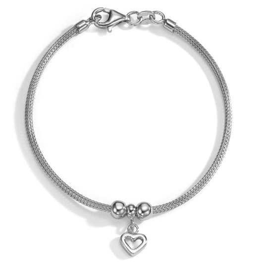 Armband Silber rhodiniert Herz