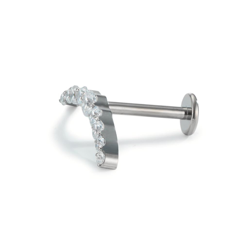 Piercing Titan Zirkonia 9 Steine