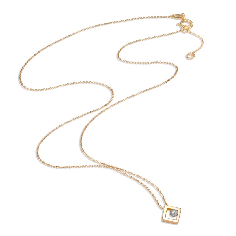 Collier 750/18 K Gelbgold Diamant 0.008 ct, w-si verstellbar