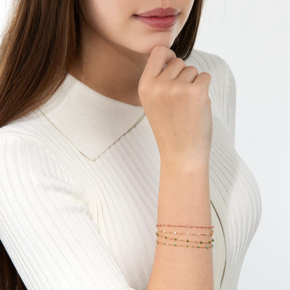 Armband 750/18 K Gelbgold emailliert