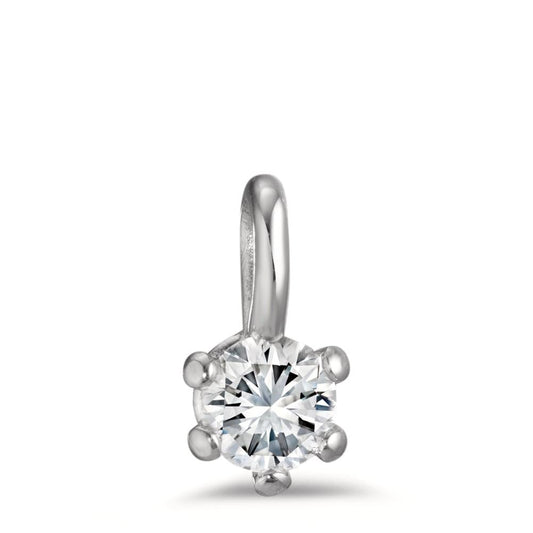 Anhänger 950 Platin Diamant 0.50 ct, w-si, GIA Ø6 mm