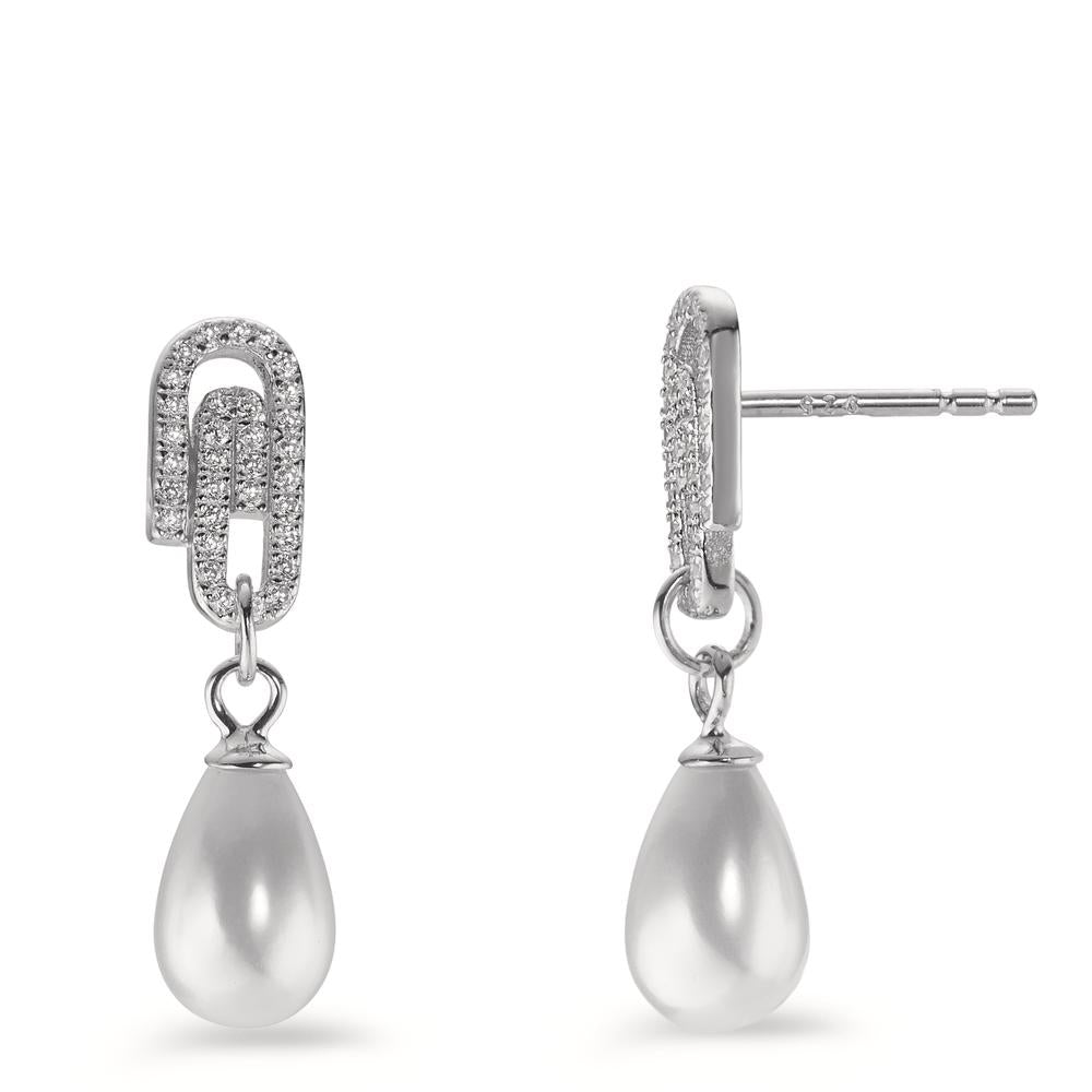 Ohrhänger Silber Zirkonia rhodiniert shining Pearls