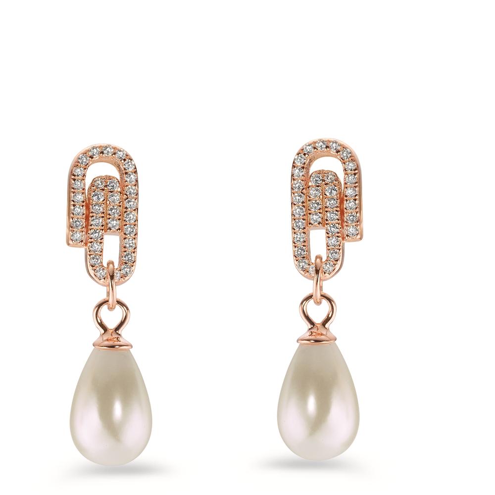 Ohrhänger Silber Zirkonia rosé vergoldet shining Pearls