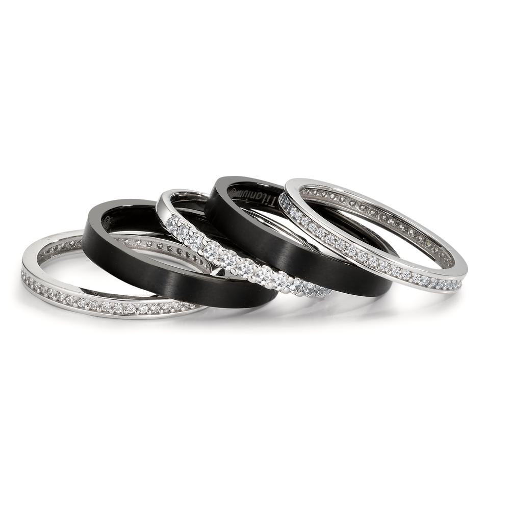 Ringset 5-teilig mit Zirkonia