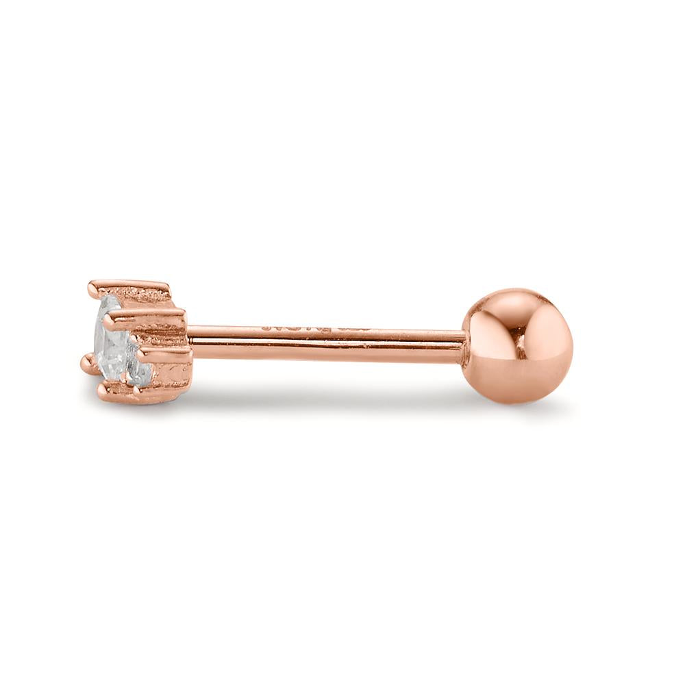 Piercing Silber Zirkonia 3 Steine rosé vergoldet