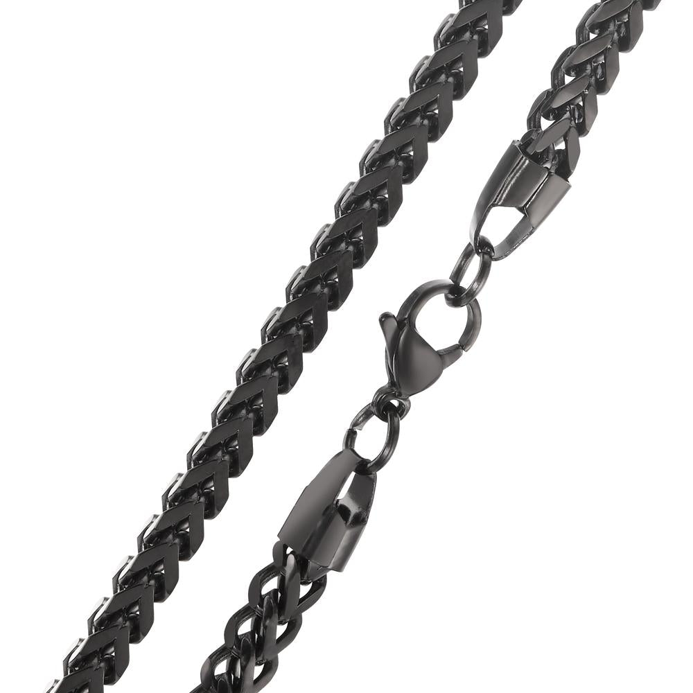 Collier Edelstahl schwarz IP beschichtet 50 cm