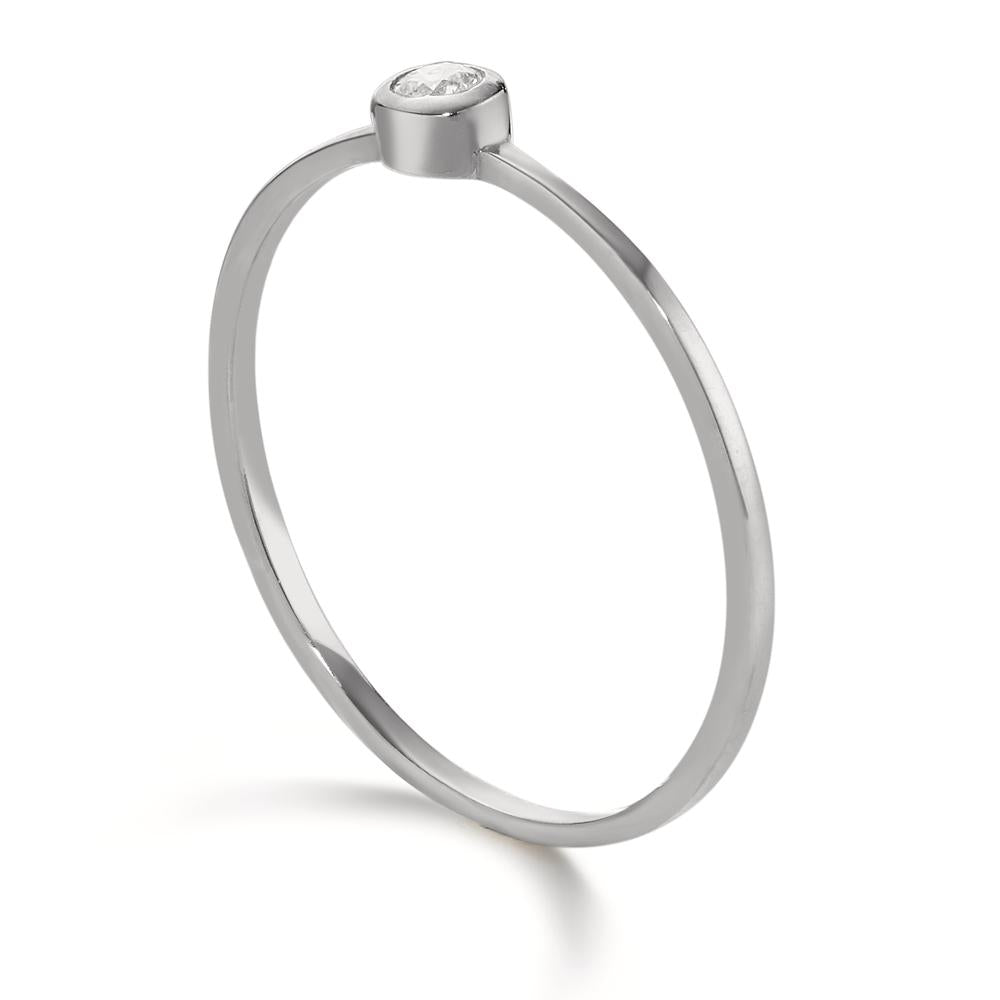 Solitär Ring 750/18 K Weissgold Diamant 0.05 ct, w-si