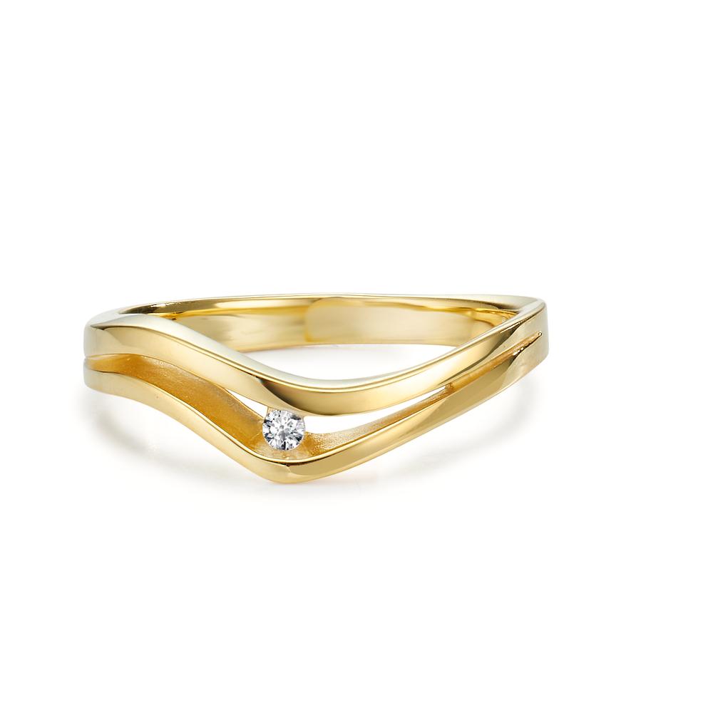 Fingerring 375/9 K Gelbgold Zirkonia