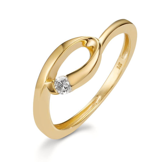 Fingerring 375/9 K Gelbgold Zirkonia